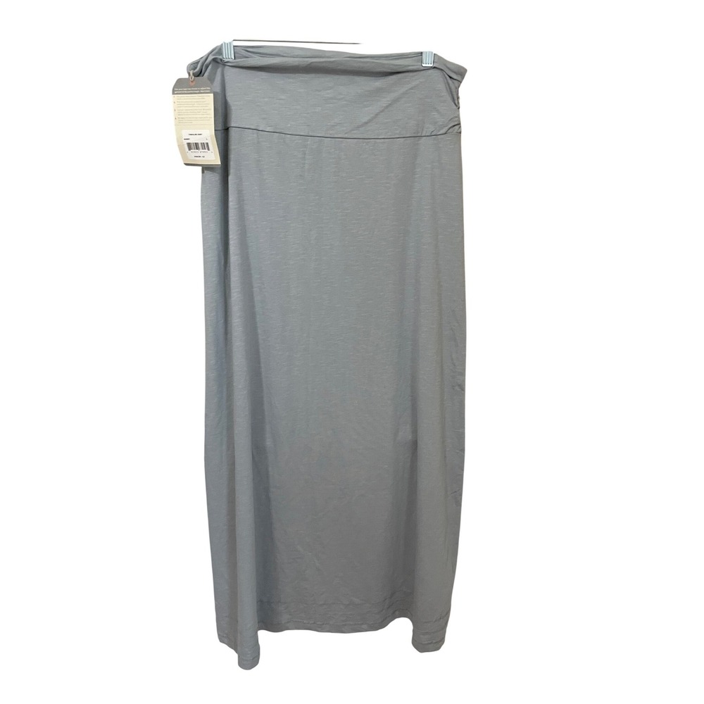 Horny Toad Toad & Co Chakalaka Maxi Skirt Quarry Gray Slub Knit Size L